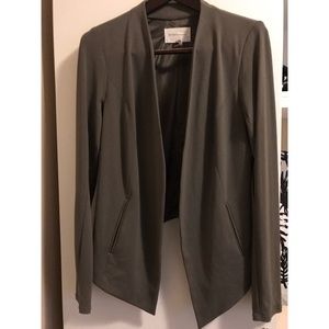 bcbgeneration asymmetrical blazer olive